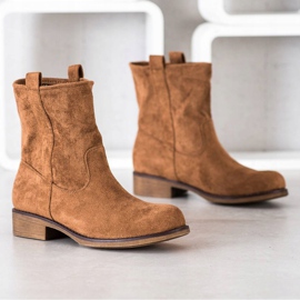 Seastar Bottines en daim à enfiler brun 1