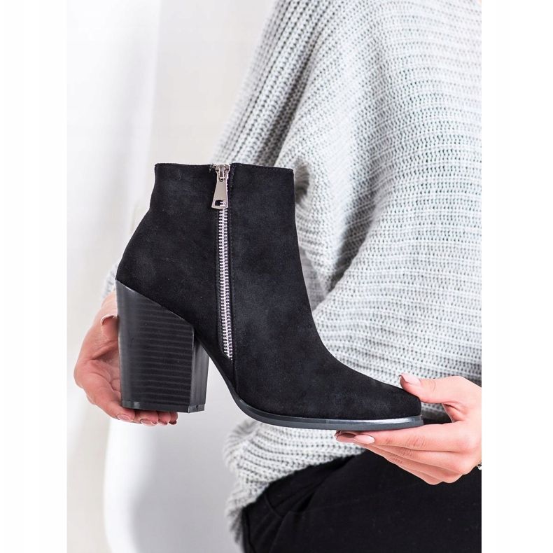 Marquiz Bottes chaudes avec une fermeture éclair décorative noir 1