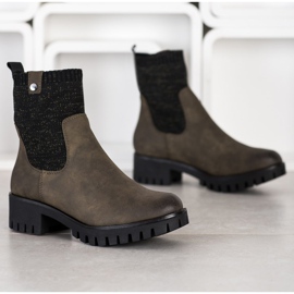 M.Daszyński Bottes à enfiler sur la plate-forme vert 2