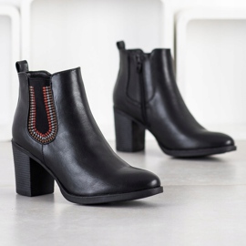 Goodin Bottines en cuir écologique noir 1