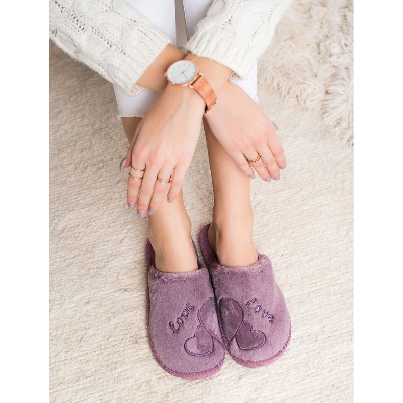 Bona Chaussons d'amour chauds violet 1 Bona Chaussons d'amour chauds violet 1