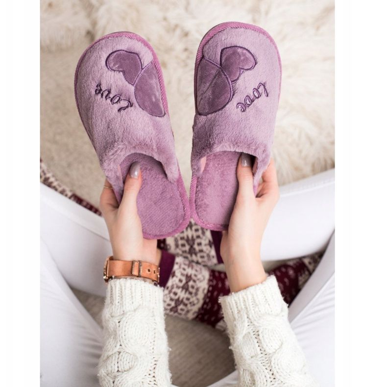 Bona Chaussons d'amour chauds violet 2 Bona Chaussons d'amour chauds violet 2