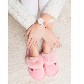 Bona Pantoufles Avec Fourrure D'ours rose 1 Bona Pantoufles Avec Fourrure D'ours rose 1