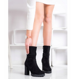 Bella Paris Bottes hautes sur la plate-forme le noir 1