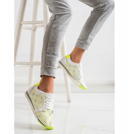 Kylie Baskets ajourées blanches et vertes 5