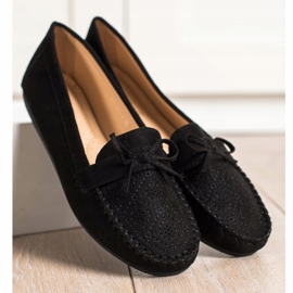Best Shoes Mocassins décontractés en daim le noir 2