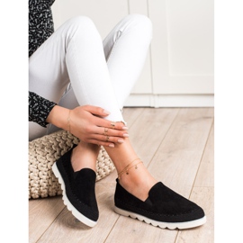 SHELOVET Slipons en daim pour le printemps le noir 3