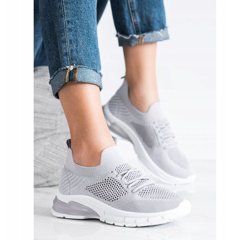 Filippo Baskets ajourées à lacets gris 2