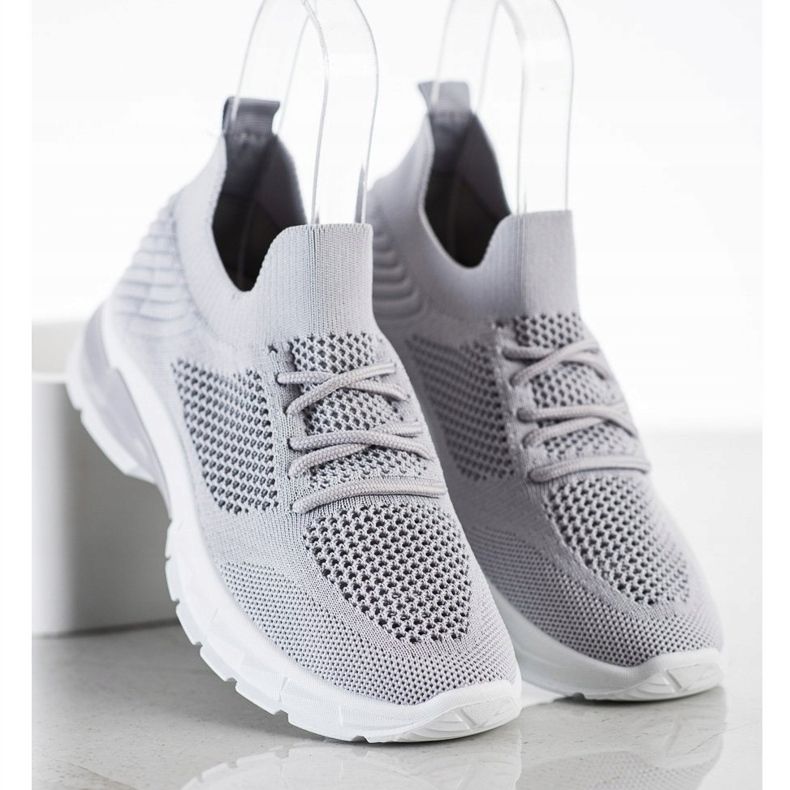 Filippo Baskets ajourées à lacets gris 1