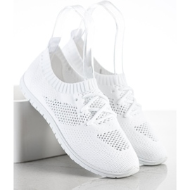 SHELOVET Baskets blanches ajourées 1
