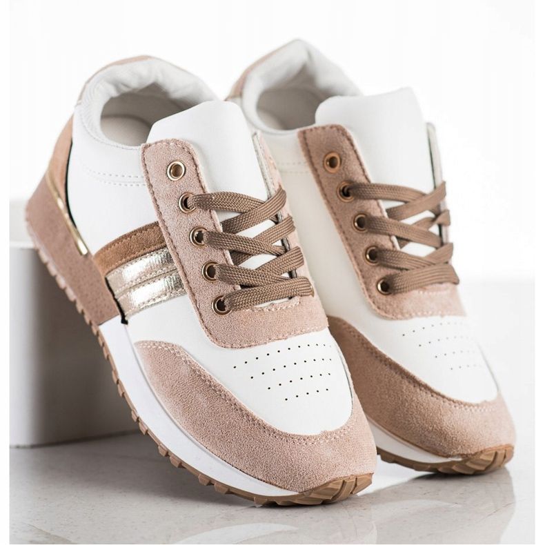 SHELOVET Baskets décontractées blanche multicolore 1