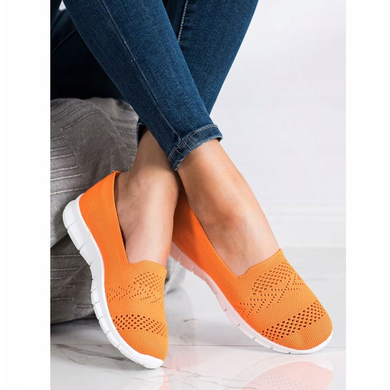 Via Giulia  Slipons Orange confortables 1