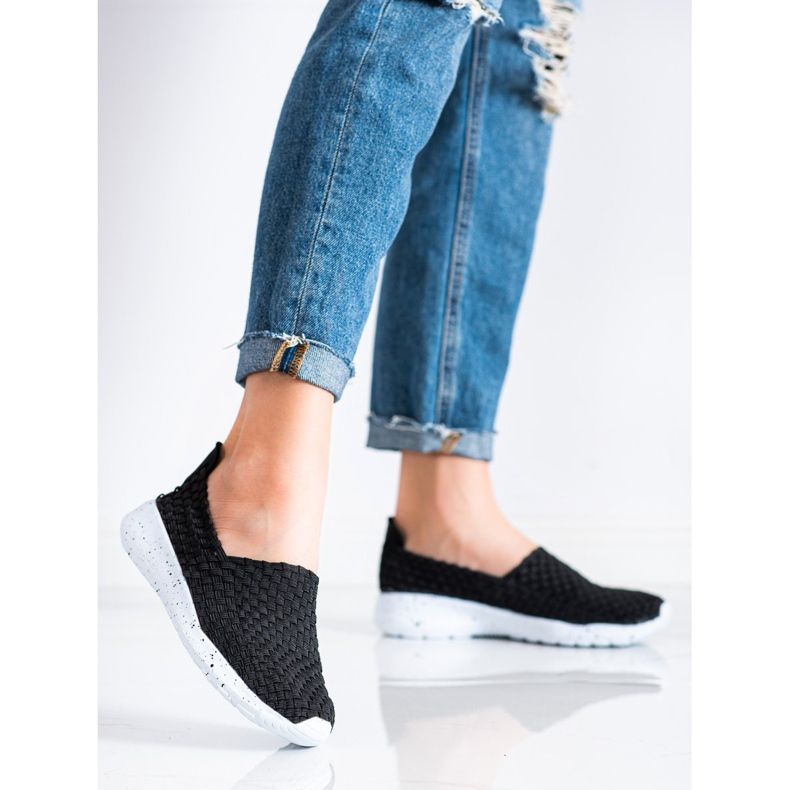 Sabatina Slipons tressés noirs le noir 2