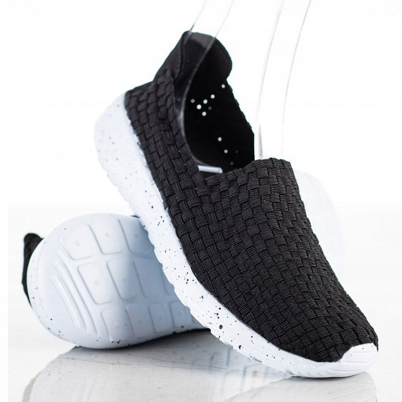 Sabatina Slipons tressés noirs le noir 1