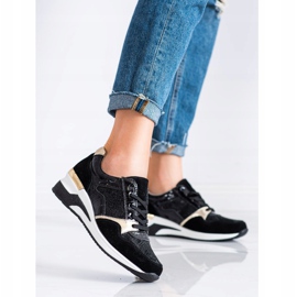 Goodin Baskets en cuir nouées le noir multicolore 3