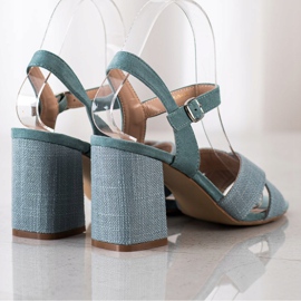 Sandales à talons hauts VINCEZA bleu vert 1