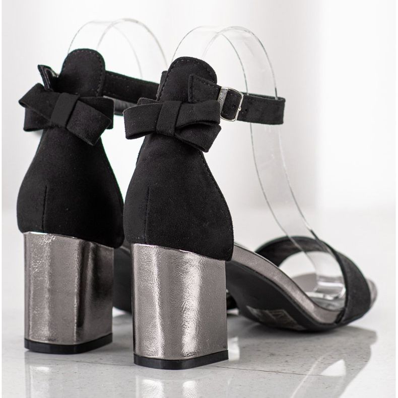 Sandales À Noeud VINCEZA le noir 1