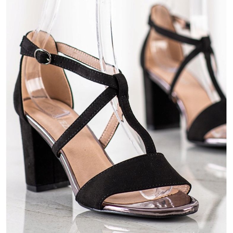 Sandales élégantes au bar VINCEZA le noir 1 Sandales élégantes au bar VINCEZA le noir 1