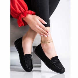 Super Me Mocassins en daim noir le noir 2