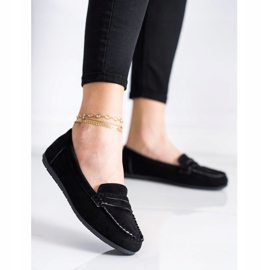 Super Me Mocassins en daim noir le noir 3