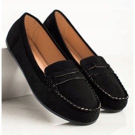Super Me Mocassins en daim noir le noir 1