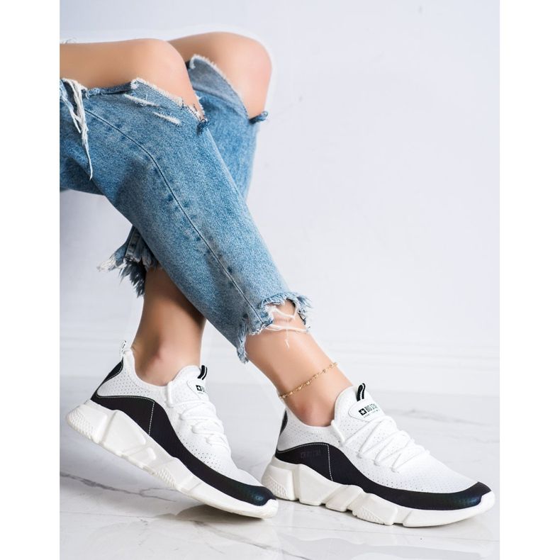 Baskets pour femmes Big Star FF274A052 blanc noir 2