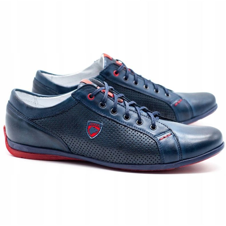Joker Chaussures casual homme 295 bleu marine rouge 1
