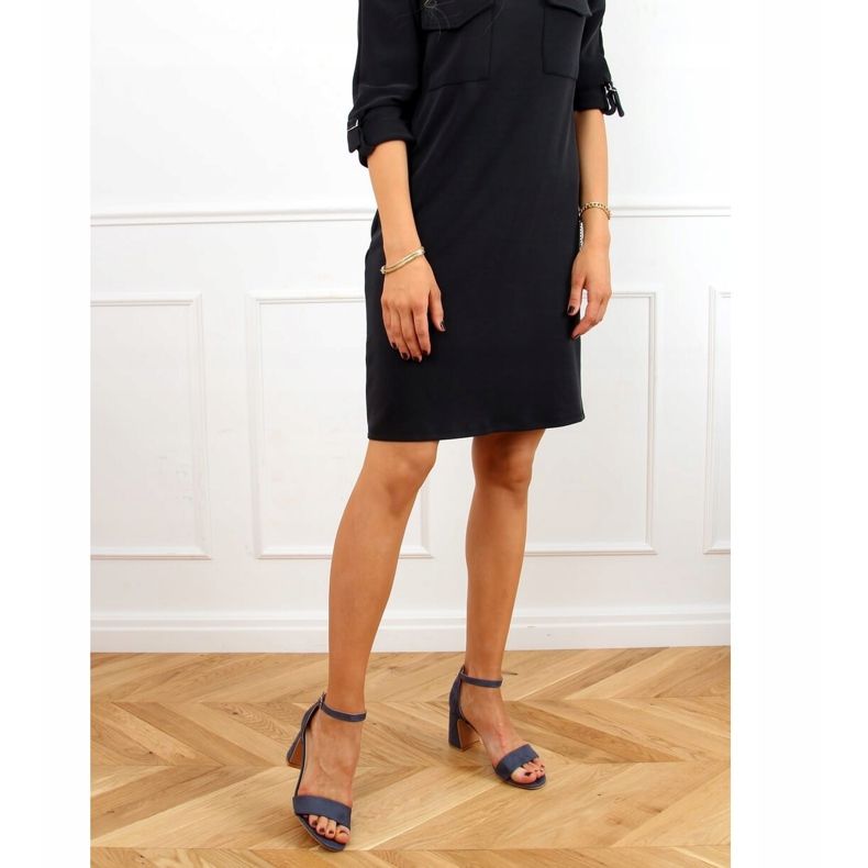 Sandales à talons bleues 8741 Bleu 1