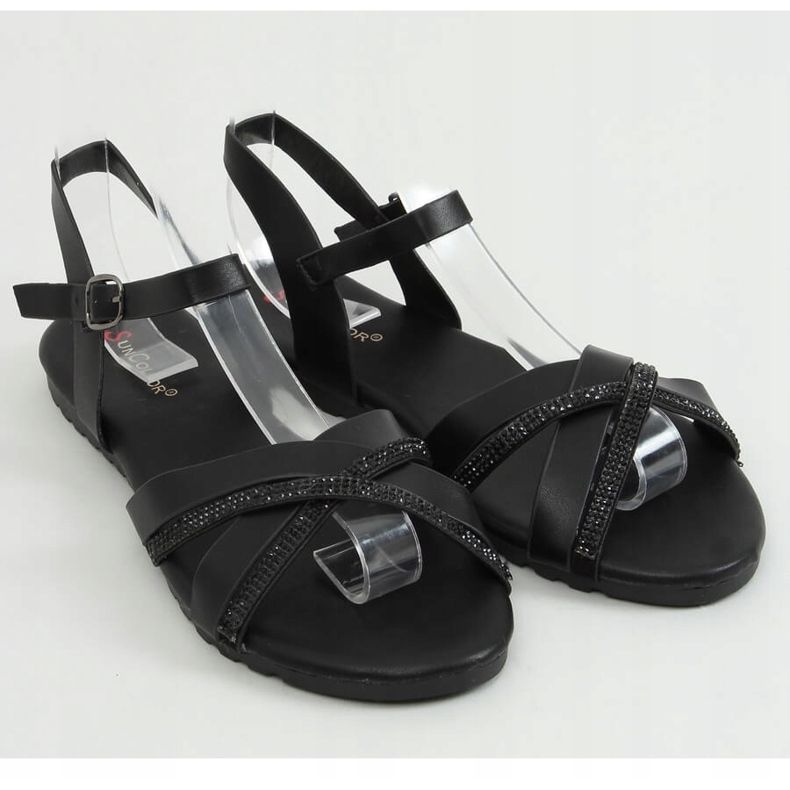 Sandales noires pour femmes 3160 Noir 1