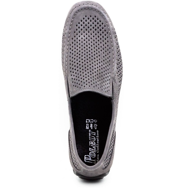 Polbut Mocassins homme cuir 2105P gris 1