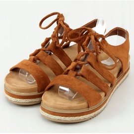 Sandales espadrilles camel W86 Camel brun 1