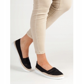SHELOVET Espadrilles textiles le noir 3