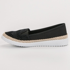 SHELOVET Espadrilles textiles le noir 5