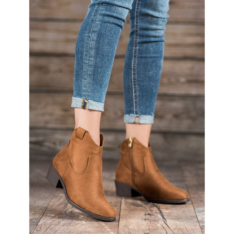 Filippo Bottes de cowboy en daim brun 2