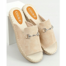 Espadrilles beiges à boucle 8294 Beige 1