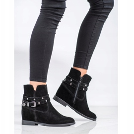 Filippo Bottines en cuir décorées le noir 1