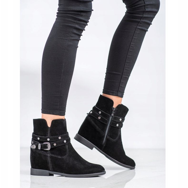 Filippo Bottines en cuir décorées noir 1