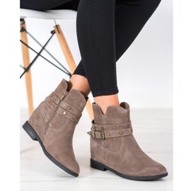 Filippo Bottines en cuir décorées beige 2 Filippo Bottines en cuir décorées beige 2