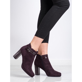 M.Daszyński Bottines élégantes à rayures rouge multicolore 4