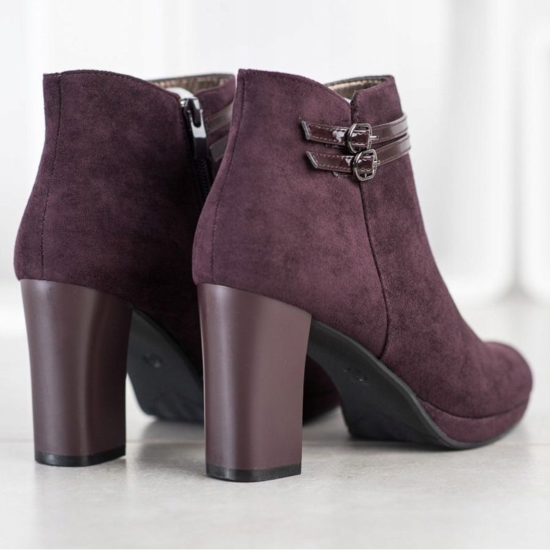 M.Daszyński Bottines élégantes à rayures rouge multicolore 1