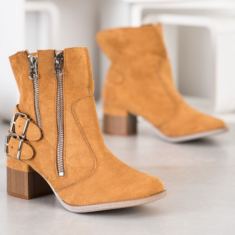 Bella Paris Bottes mode camel brun multicolore 1