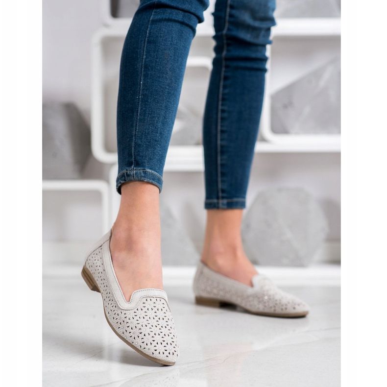 Filippo Cuir Lords Avec Cubic Zirconia gris 2