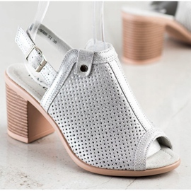 Sandales brillantes en cuir VINCEZA argent 2