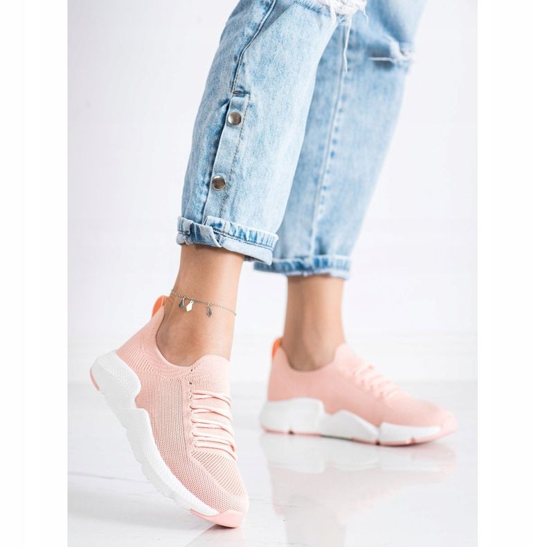 Baskets pour femmes Big Star DD274577 rose 1