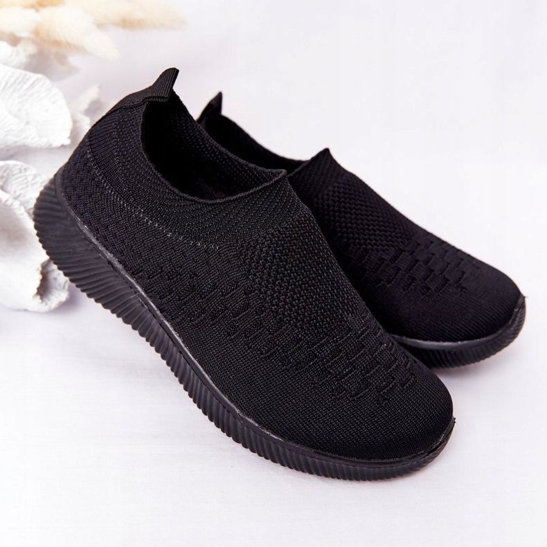 EVE Chaussures de sport pour enfants Slip-On Black School Trip le noir 1