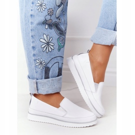 Baskets Femme Slip-On S.Barski Blanc blanche 2