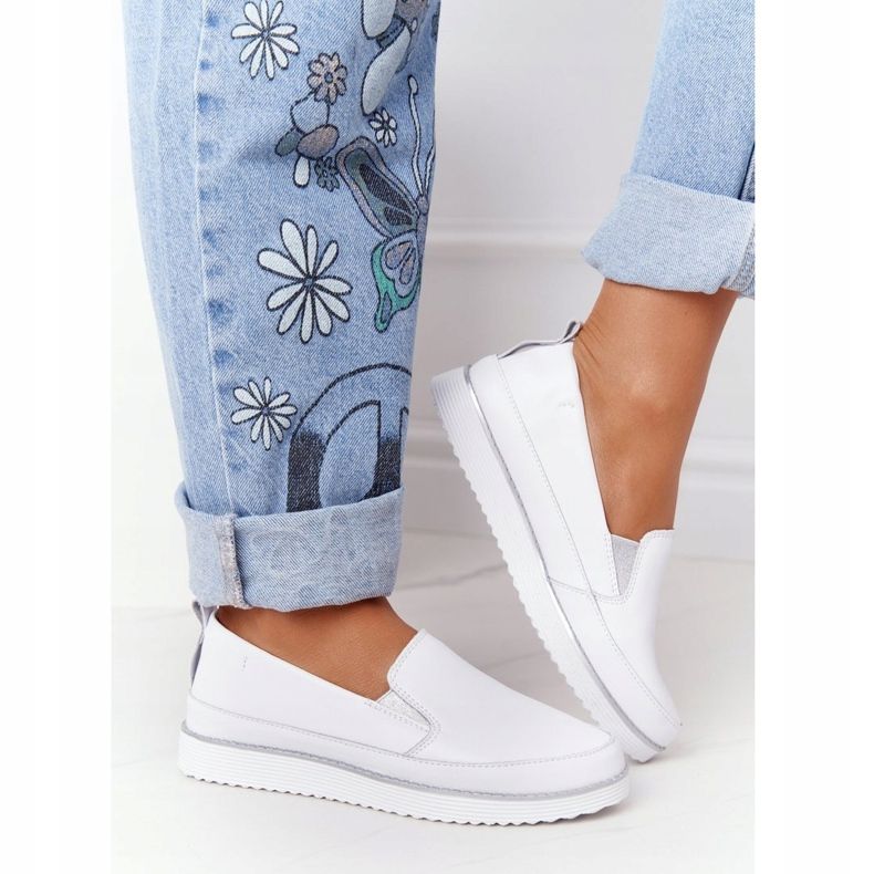 Baskets Femme Slip-On S.Barski Blanc 2