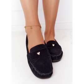 S.Barski Mocassins femme en daim de S. Bararski Noir le noir 4