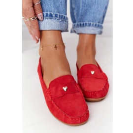S.Barski Mocassins en daim pour femmes de S. Bararski Red rouge 2
