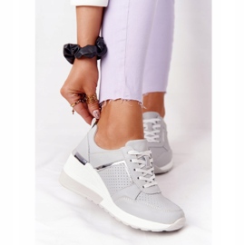 Baskets Compensées Cuir S.Barski Gris 1